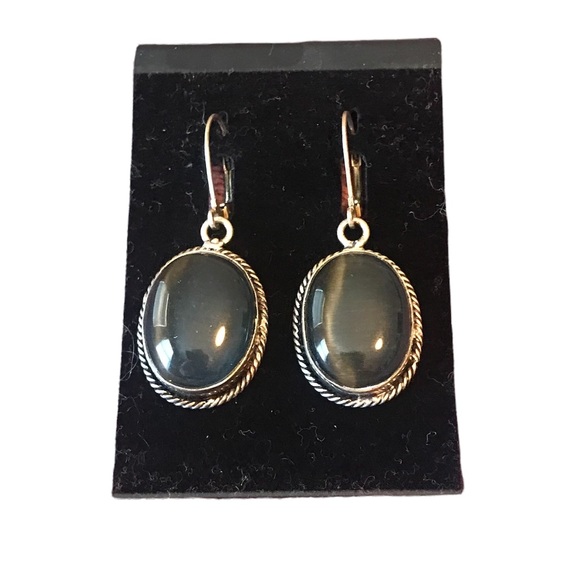 Jewelry - Silver (stamped 925) semi-precious stone earrings
